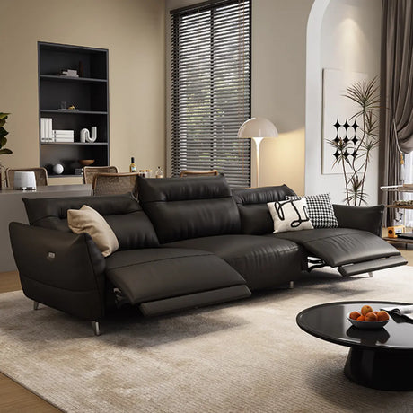 Black Tear Resistant Full Grain Cow Leather Sleeper Image - 2