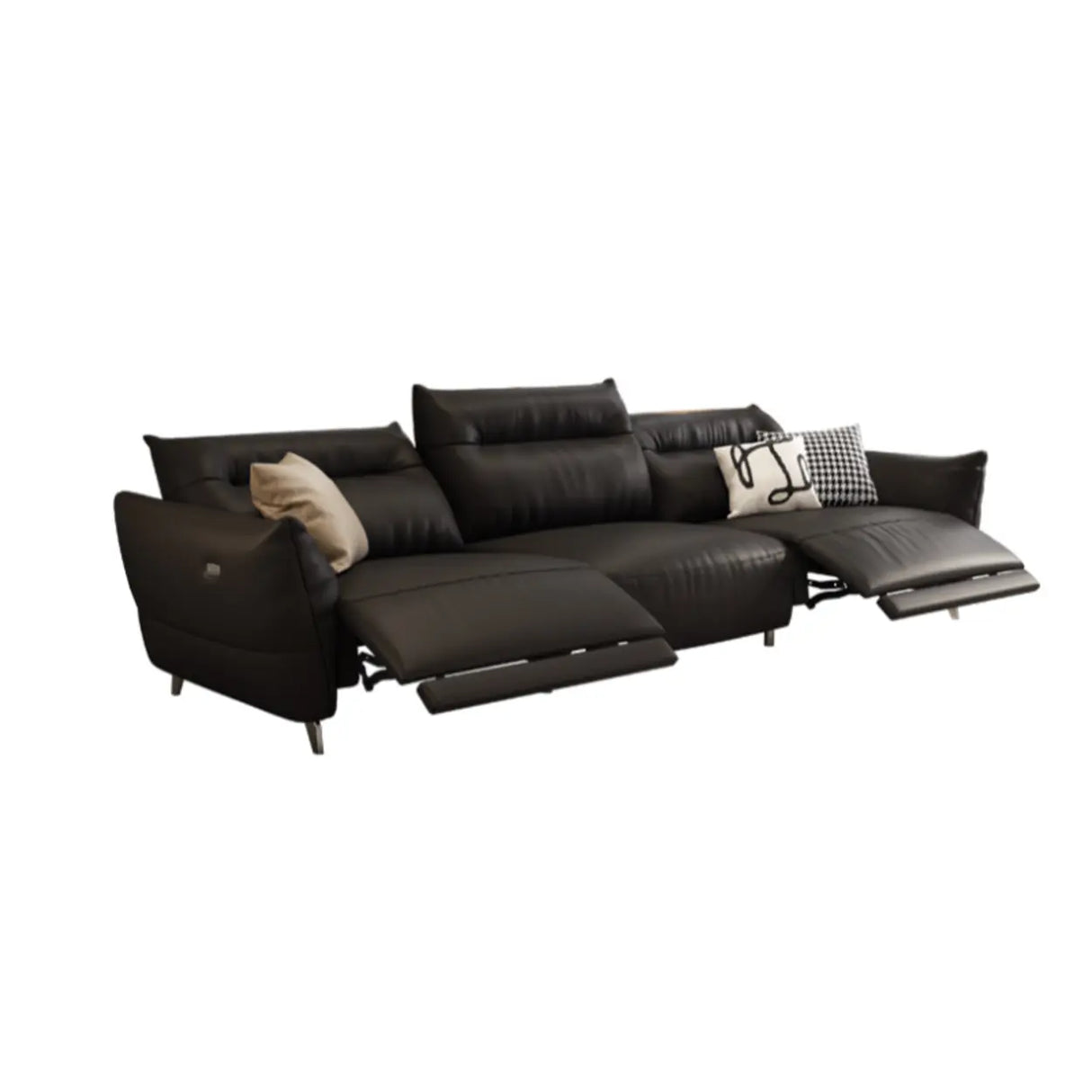 Black Tear Resistant Full Grain Cow Leather Sleeper Image - 4
