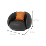 Black Tear Resistant Leather Pillow Back Foam Fill Sofa #size