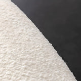 Black Textured Sherpa Removable Cushions Slipper Chair Image - 7
