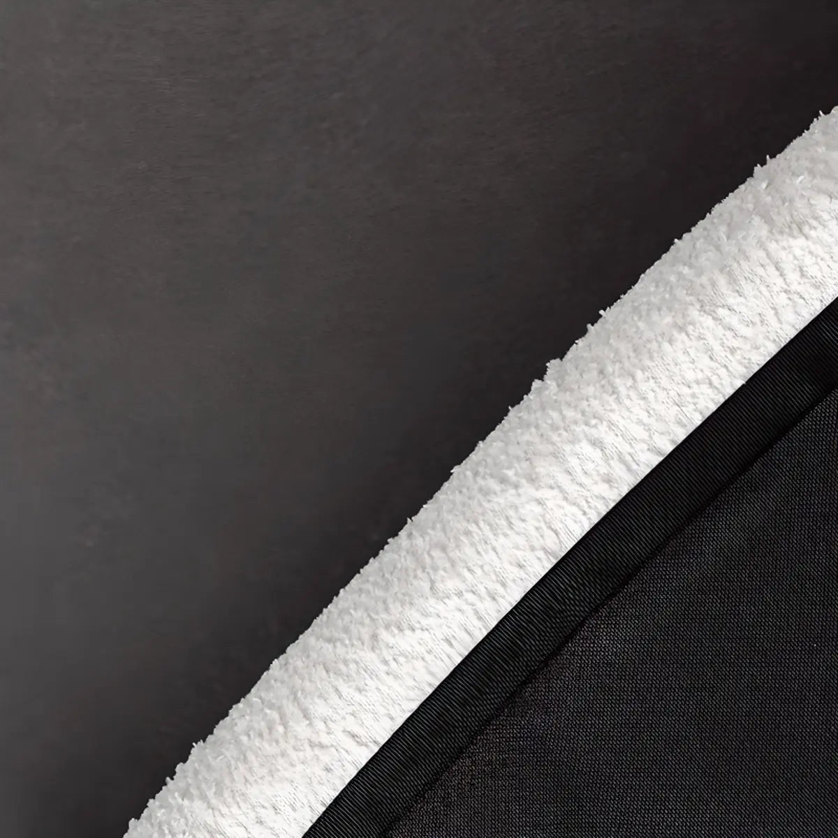 Black Textured Sherpa Removable Cushions Slipper Chair Image - 8