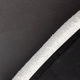 Black Textured Sherpa Removable Cushions Slipper Chair Image - 8