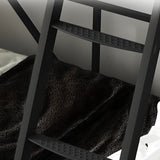 Black Twin Bunk Alloy Bed with Stair and Guardrail Image - 4