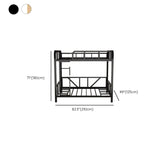 Black Twin Bunk Alloy Bed with Stair and Guardrail #size