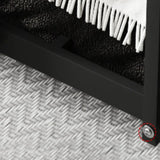 Black Twin Bunk Metal Safety Bed with Guardrail and Stairs Image - 8