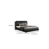 Black Upholstered Leather Storge Included Bed with Headboard Image - 21