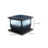 Black Vintage Cube Frosted Glass Outdoor Table Lamp Image - 16