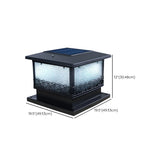 Black Vintage Cube Frosted Glass Outdoor Table Lamp Image - 17