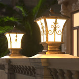 Black Vintage Garden Solar Iron Lantern Outdoor Lamp Image - 4