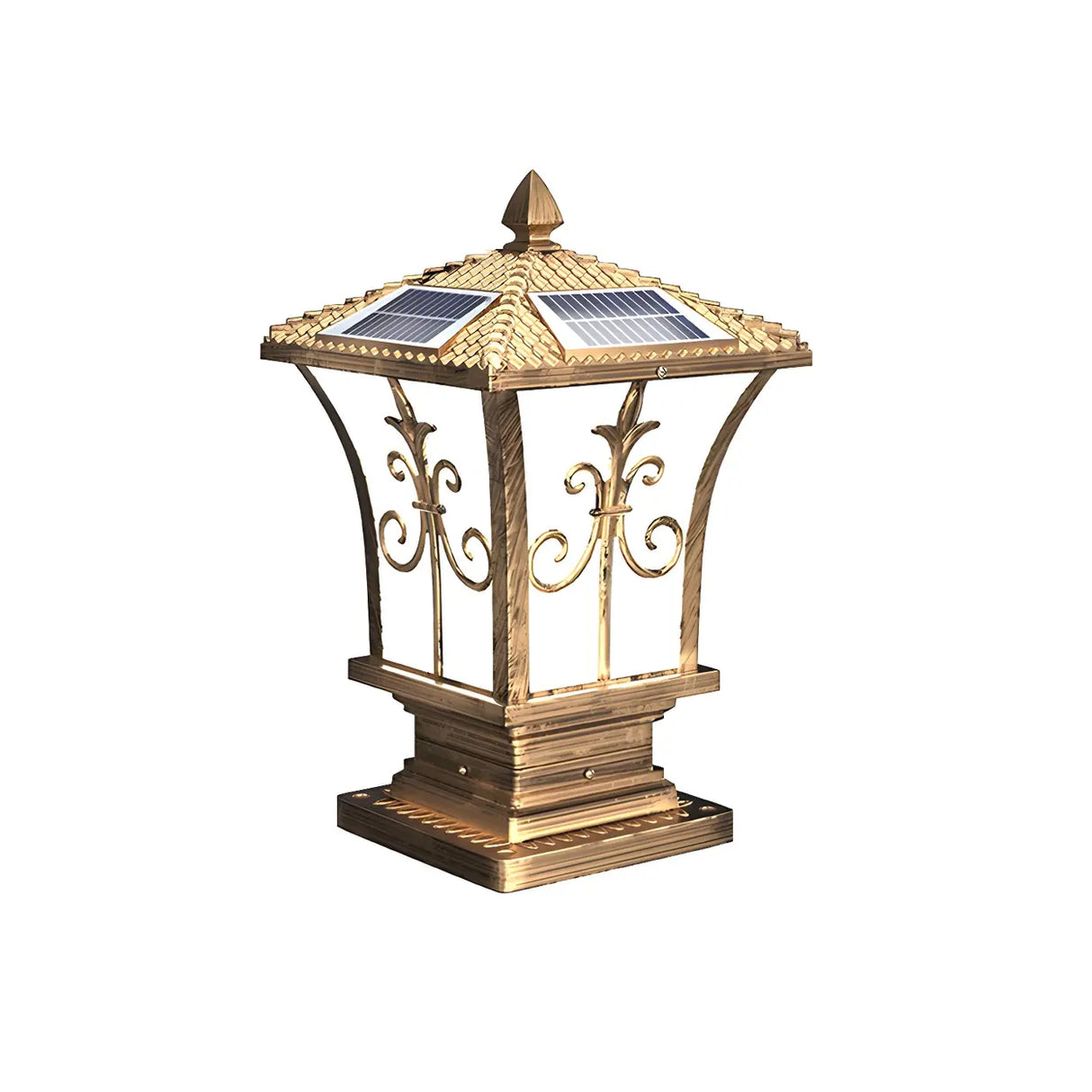 Black Vintage Garden Solar Iron Lantern Outdoor Lamp Image - 7