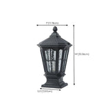 Black Vintage Solar Metal Lantern Outdoor Post Light Image - 17