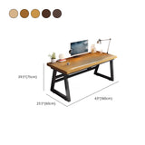 Black Walnut Rectangle Butcher Block  Sled Writing Desk Image - 20