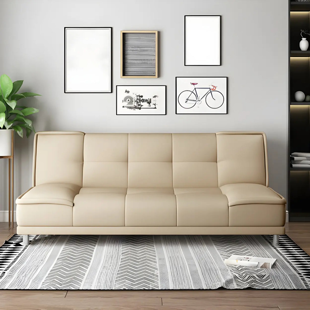 Black Water Resistant Biscuit Back 	Reclining Sleeper Image - 13