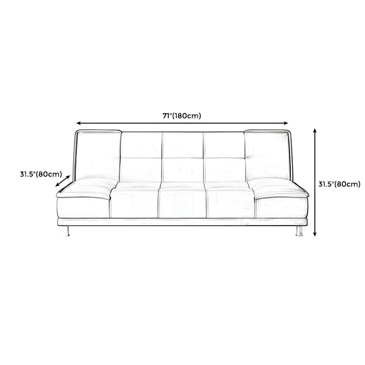 Black Water Resistant Biscuit Back 	Reclining Sleeper Image - 17