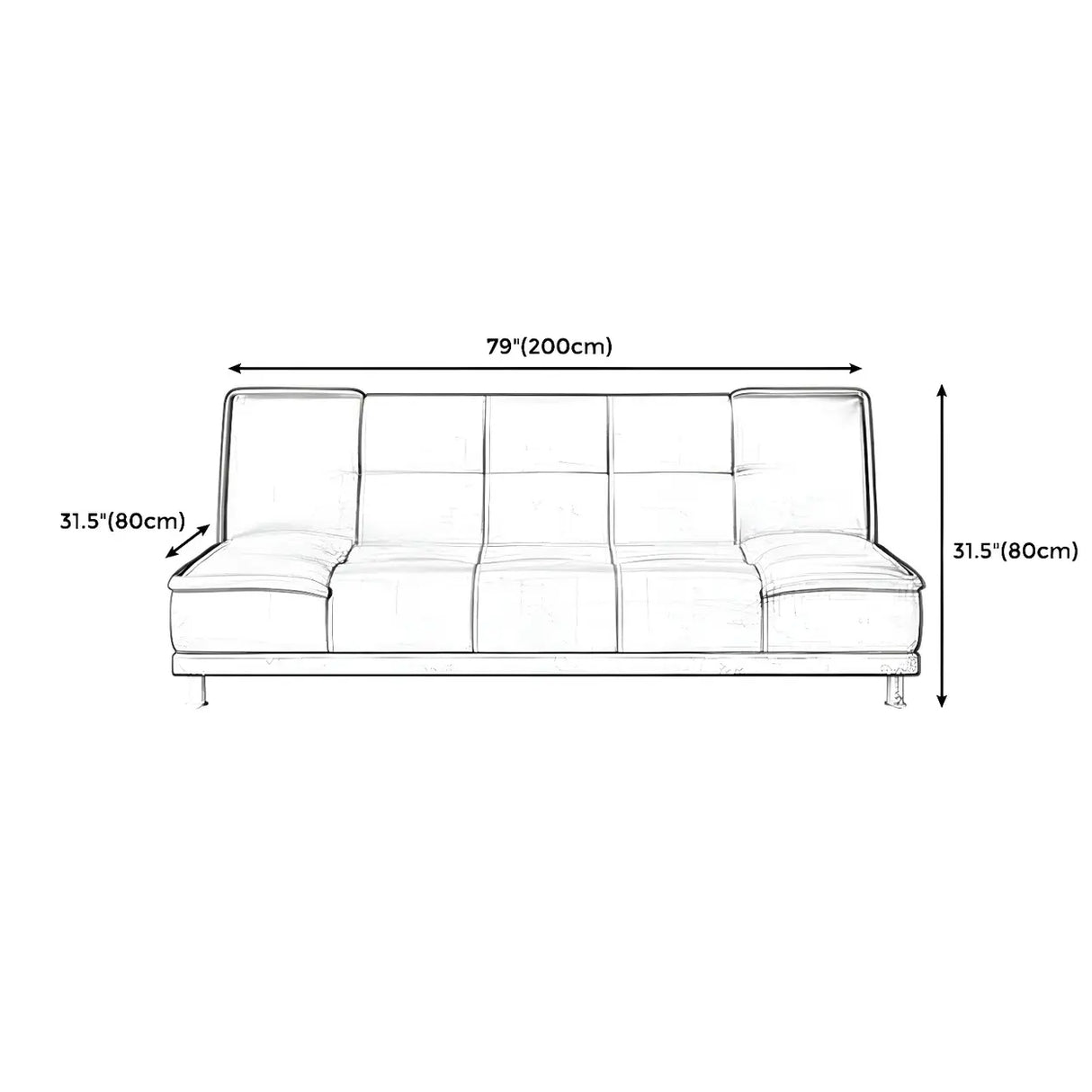 Black Water Resistant Biscuit Back 	Reclining Sleeper Image - 18