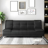 Black Water Resistant Biscuit Back 	Reclining Sleeper Image - 1