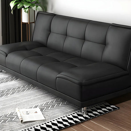 Black Water Resistant Biscuit Back 	Reclining Sleeper Image - 2
