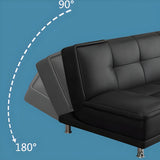 Black Water Resistant Biscuit Back 	Reclining Sleeper Image - 8