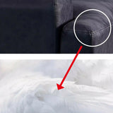 Black Water Resistant Leather Loveseat with Pillow Image - 6