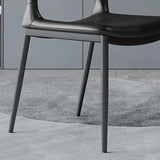 Black Water Resistant Microfiber Leather Side Chair Image - 10