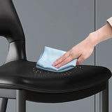Black Water Resistant Microfiber Leather Side Chair Image - 6