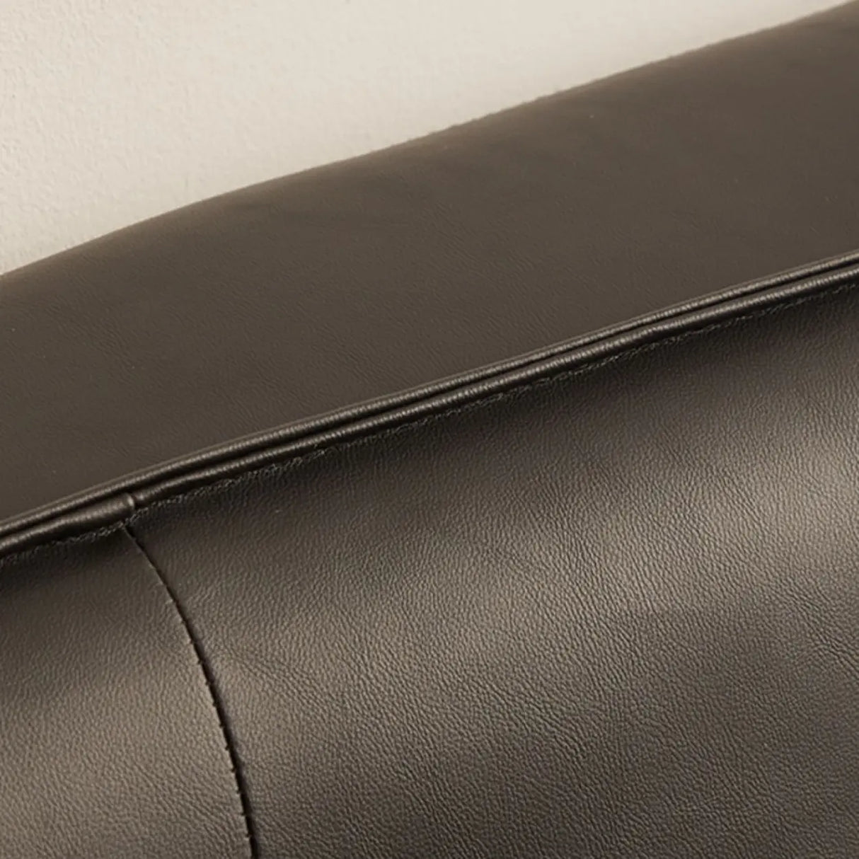 Black Water Resistant Nappa Leather Foam Fill Sofa Image - 10