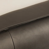 Black Water Resistant Nappa Leather Foam Fill Sofa Image - 10