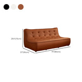 Black Water Resistant Nappa Leather Foam Fill Sofa #size