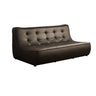 Black Water Resistant Nappa Leather Foam Fill Sofa Image - 2