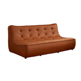 Black Water Resistant Nappa Leather Foam Fill Sofa Image - 3