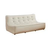 Black Water Resistant Nappa Leather Foam Fill Sofa Image - 5