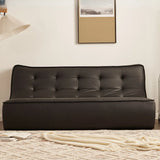 Black Water Resistant Nappa Leather Foam Fill Sofa Image - 6