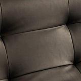Black Water Resistant Nappa Leather Foam Fill Sofa Image - 9