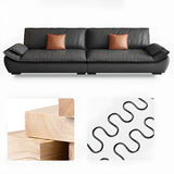 Black Water Resistant Tech Cloth Pillow Top Arm Sofa Image - 5