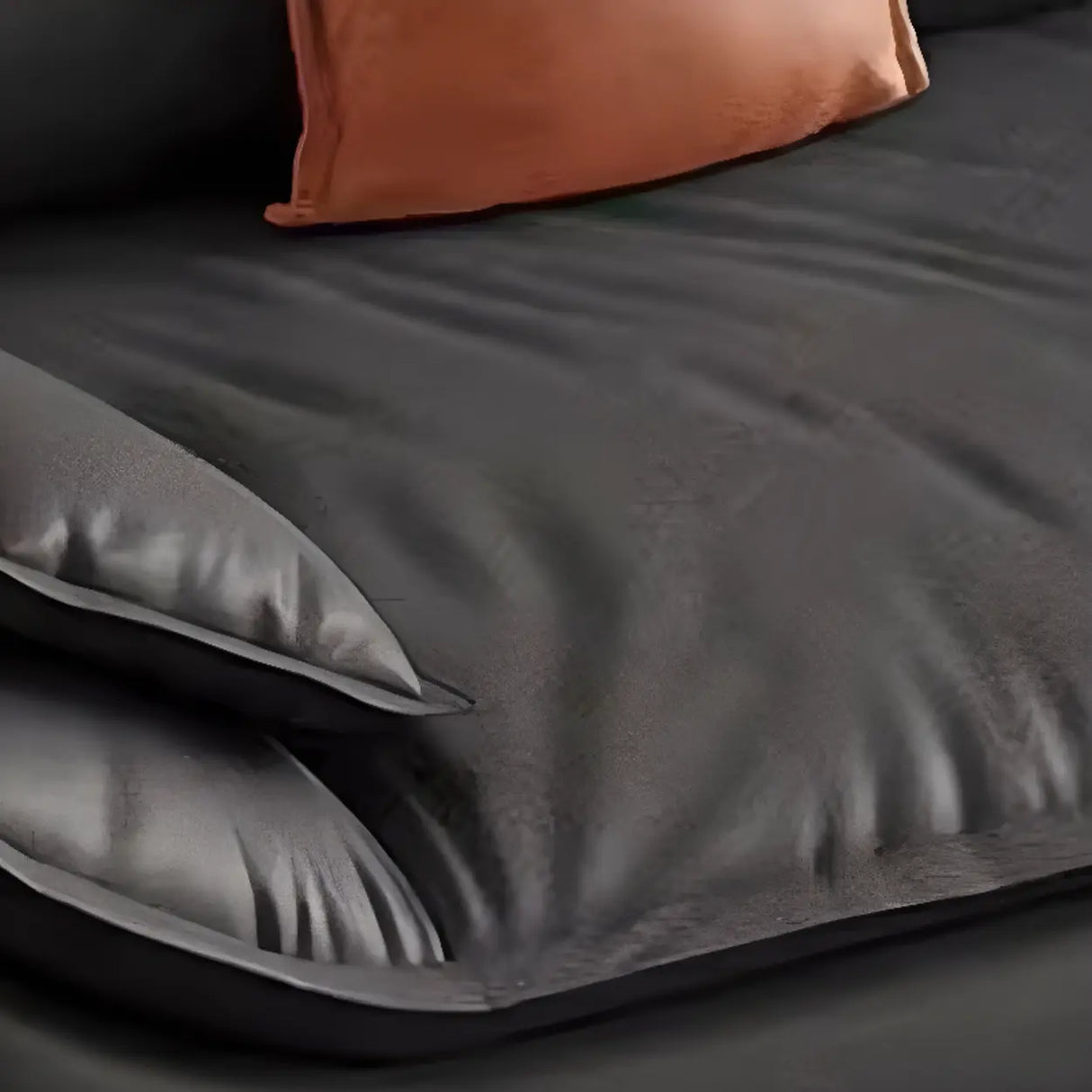 Black Water Resistant Tech Cloth Pillow Top Arm Sofa Image - 6