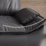 Black Water Resistant Tech Cloth Pillow Top Arm Sofa Image - 7
