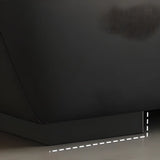 Black Water Resistant Tech Cloth Pillow Top Arm Sofa Image - 8