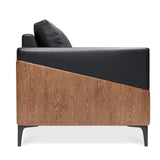 Black Waterproof Faux Leather Sofa Seating Group Image - 12
