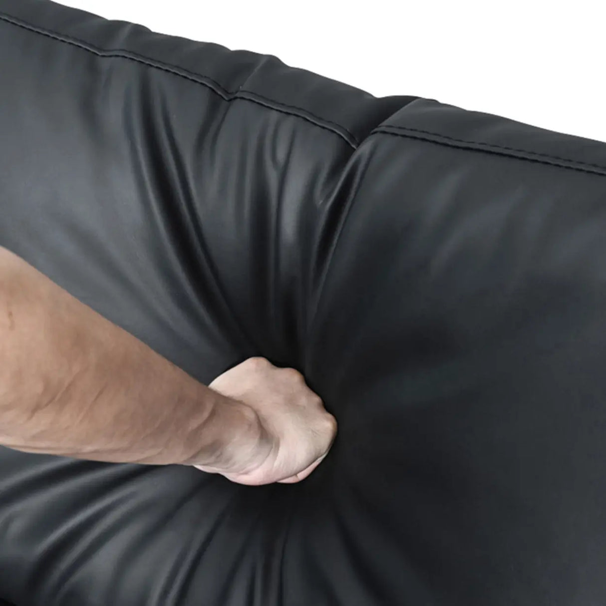 Black Waterproof Faux Leather Sofa Seating Group Image - 15