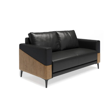 Black Waterproof Faux Leather Sofa Seating Group Image - 2