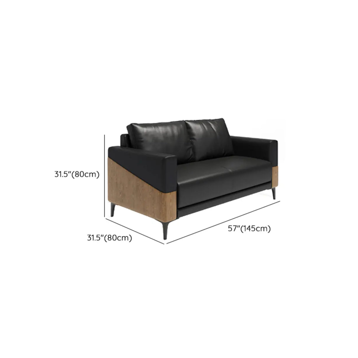 Black Waterproof Faux Leather Sofa Seating Group Image - 20