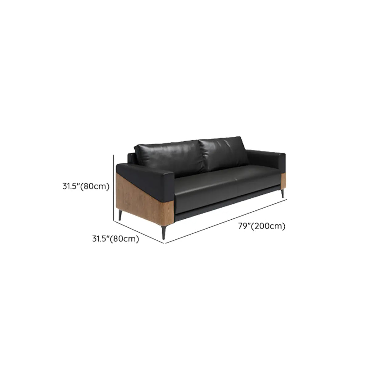 Black Waterproof Faux Leather Sofa Seating Group Image - 21