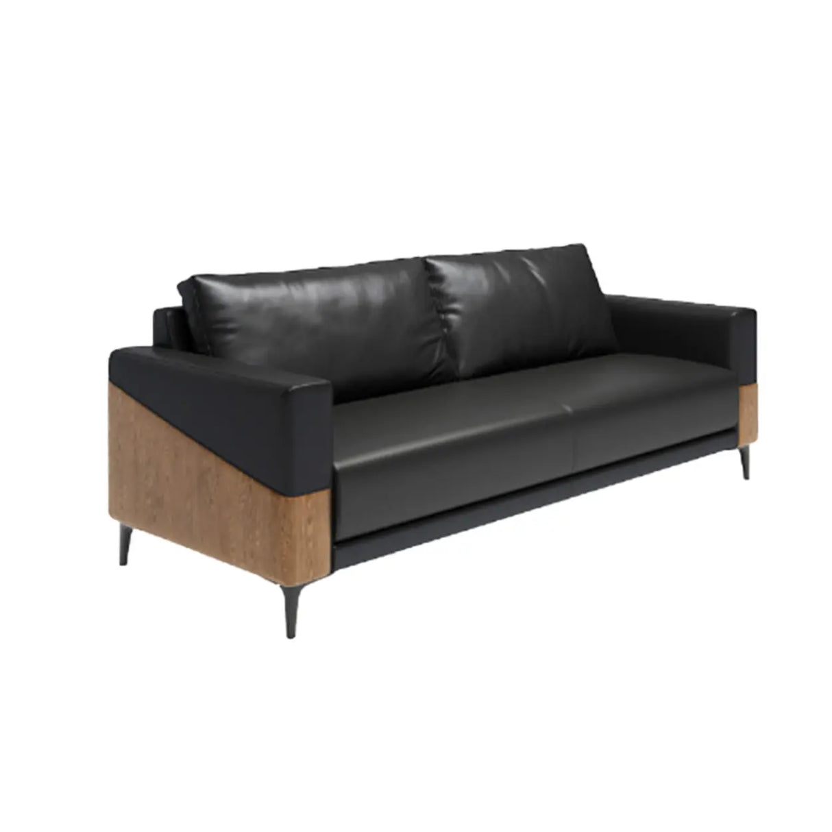Black Waterproof Faux Leather Sofa Seating Group Image - 7