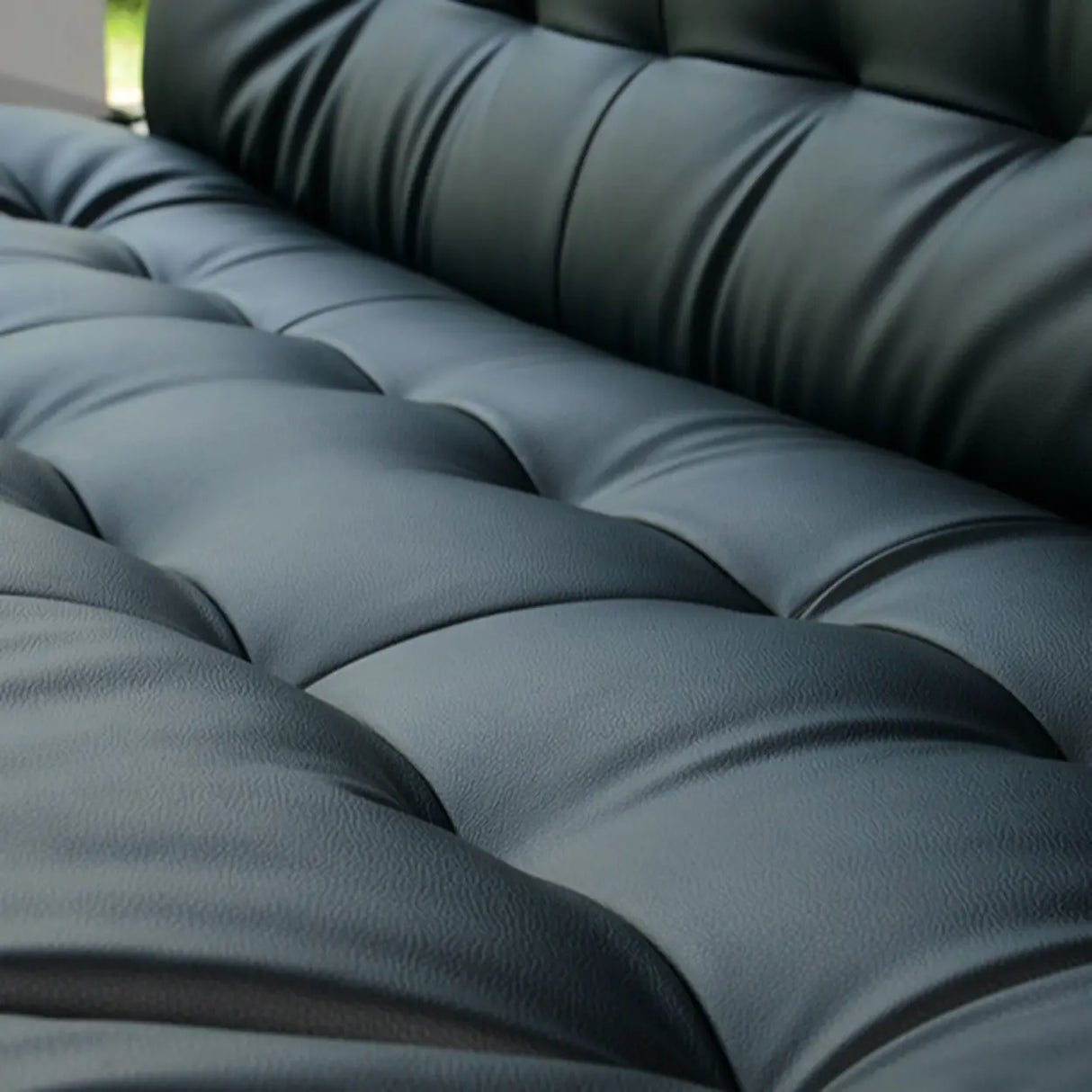 Black Waterproof Faux Leather Sofa Set for Reception Image - 11