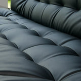 Black Waterproof Faux Leather Sofa Set for Reception Image - 11