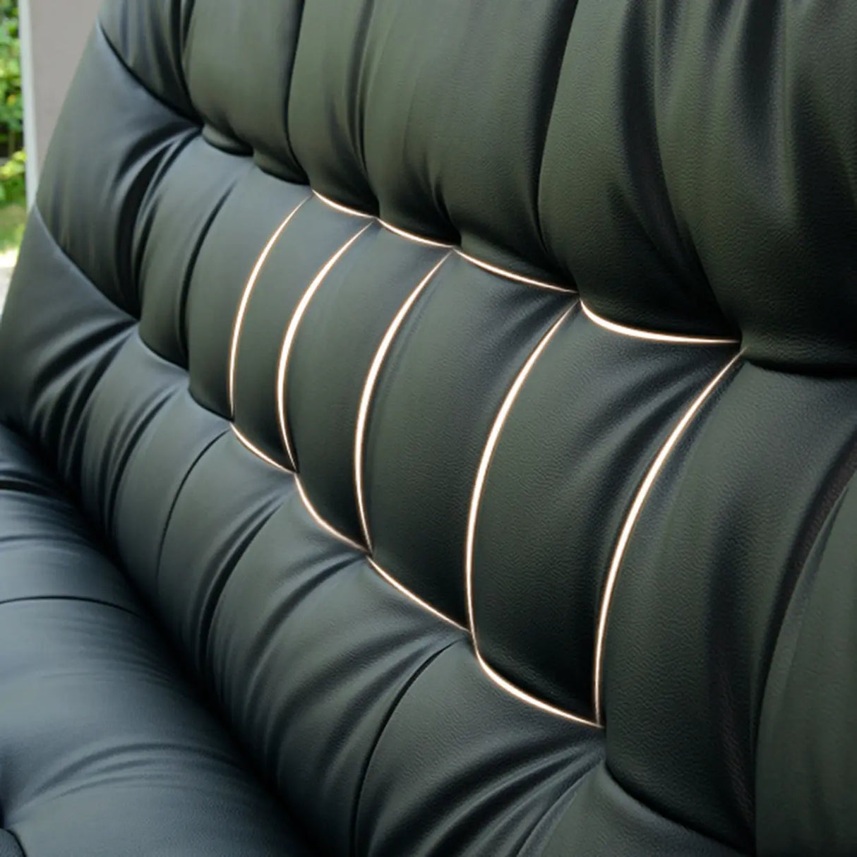 Black Waterproof Faux Leather Sofa Set for Reception Image - 16