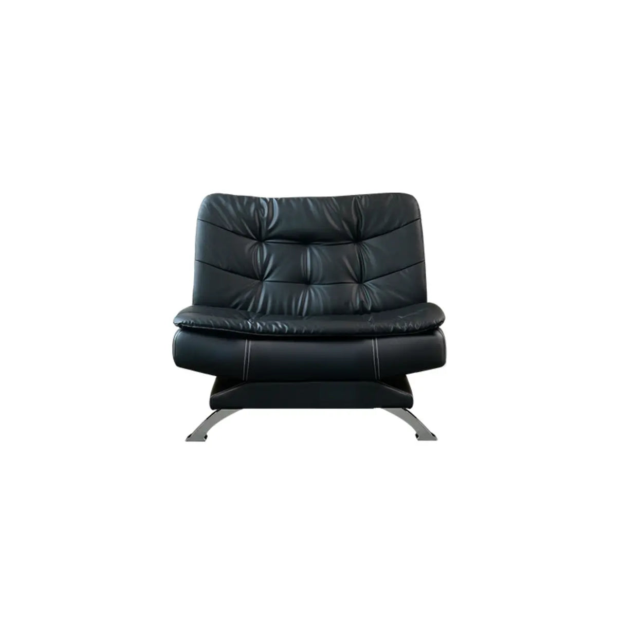 Black Waterproof Faux Leather Sofa Set for Reception Image - 2
