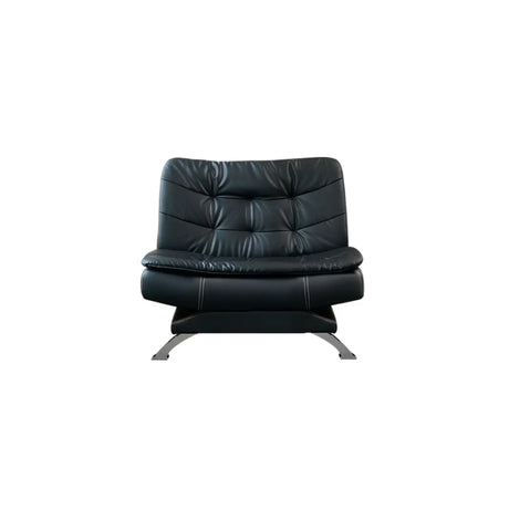 Black Waterproof Faux Leather Sofa Set for Reception Image - 2