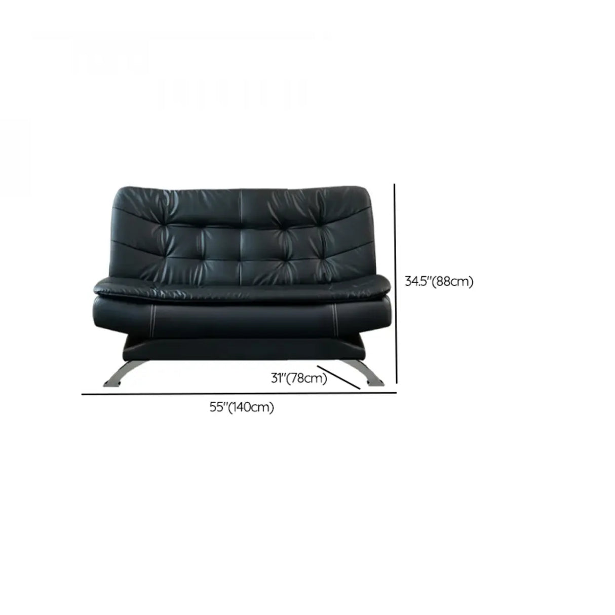 Black Waterproof Faux Leather Sofa Set for Reception Image - 23