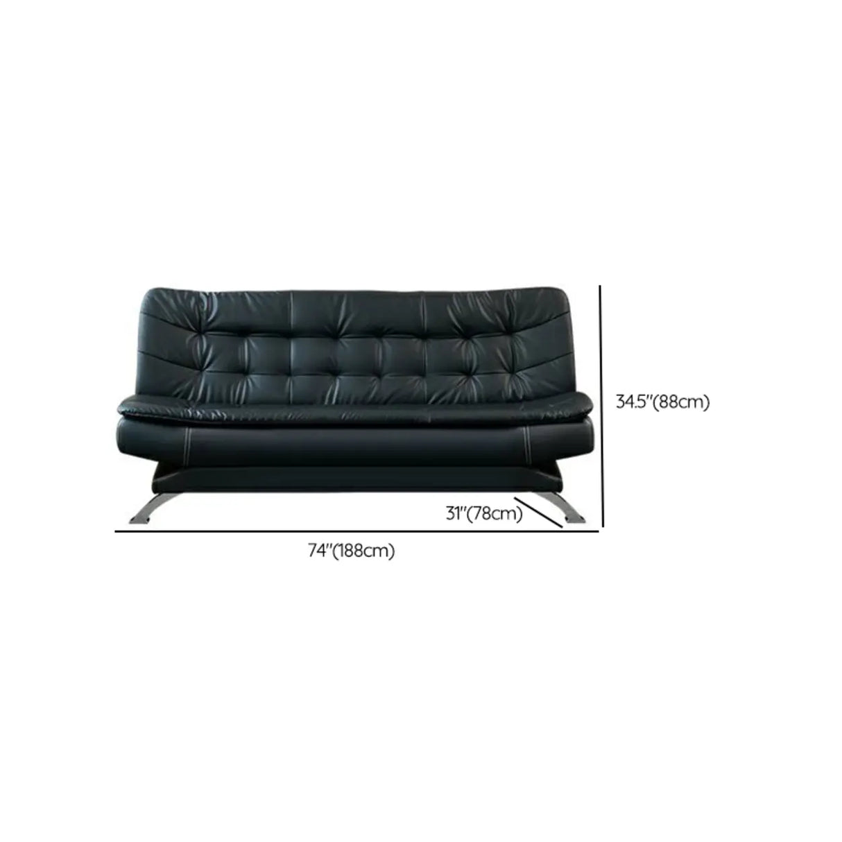 Black Waterproof Faux Leather Sofa Set for Reception Image - 24